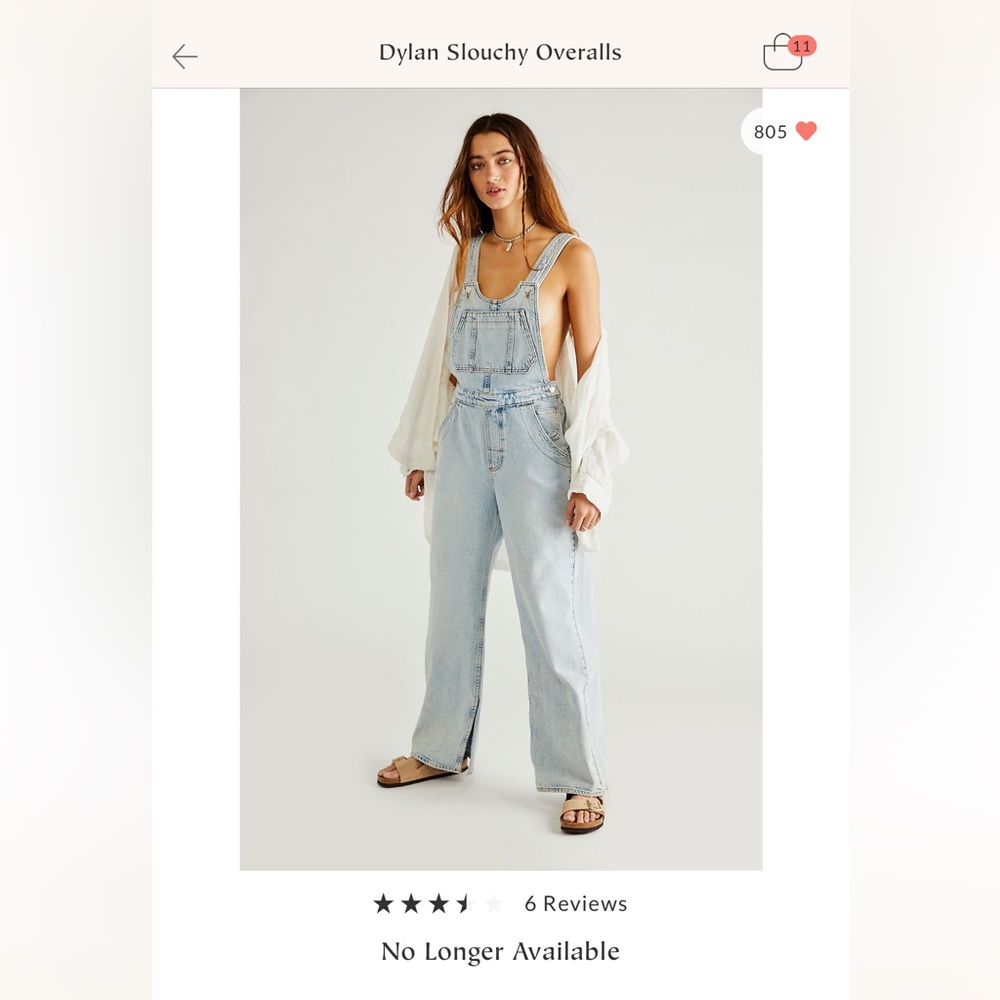 Free people denim jumpsuit